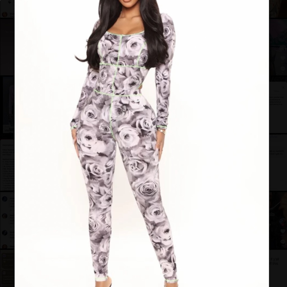 Fashion nova mesh 2 piece set